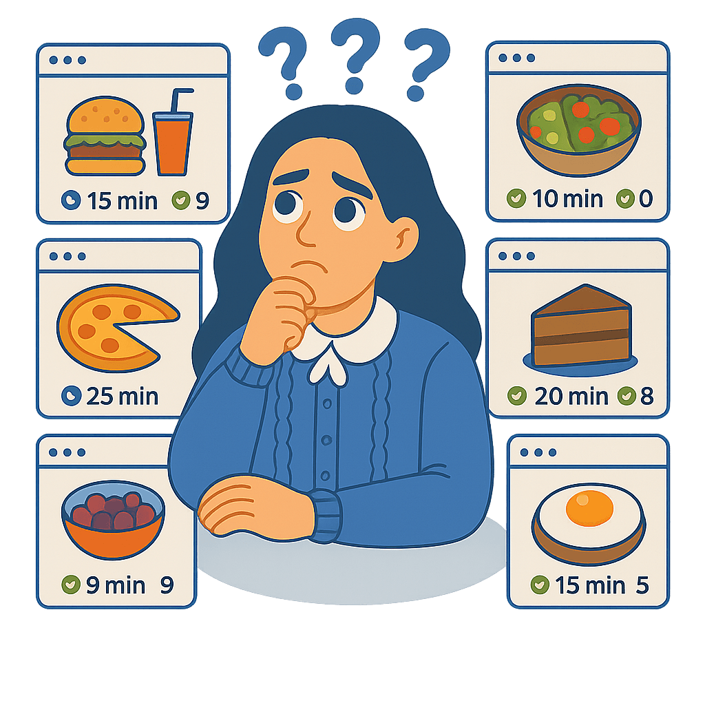 You search for something to eat